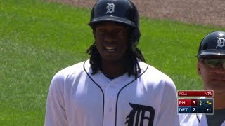 PHI@DET: Maybin drives in Aviles with a single