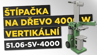 Vertical wood splitter 4000W, 12 tons PROTECO tools Ltd.