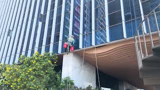 Facade cleaning High Rise building in Cambodia at GIA Tower