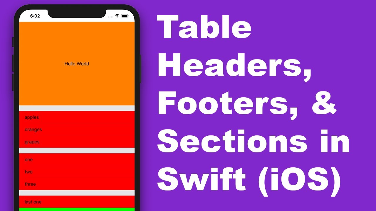 Master Swift How To Add Sections Headers Footers To Tableview In Ios Master Swift How To Add Sections Headers Footers To Tableview In Ios