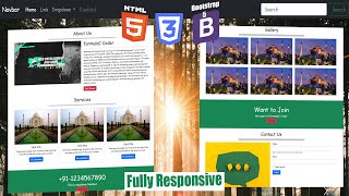 Full Responsive Website Using HTML, CSS \u0026 Bootstrap 5 | Beginner to Advanced Web Design Tutorial