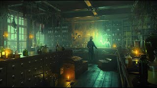 Apothecary Ambience | Victorian London, Rain, Carriage horse, flask | ASMR