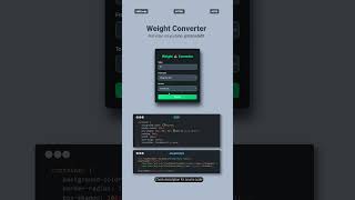 Build a Weight Converter in JavaScript Easy Tutorial! #shorts #coding #javascriptprojects