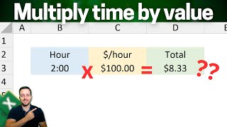 How to Multiply Time by Value in Excel and Add Up Hours Greater than 24h