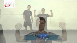 66fit Air Step Balance Dome Exercises - Shoulder Press Raise by Physiosupplies.com