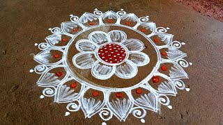 Chithira pournami special kolam|special flower kolam|chithirai madham special kolam