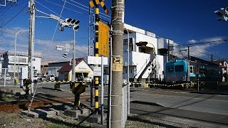 岳南電車【No.93】通過・走行映像・原田西踏切（静岡県富士市のローカル線）岳南鉄道線