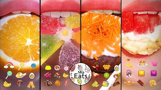 [Mia Eats] ASMR Eating Emoji Food Challenge|Mukbang|먹방|Tiktok