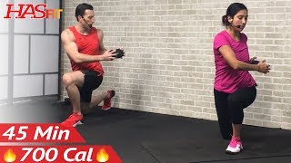 45 Min Tabata HIIT Workout for Fat Loss + Abs: High Intensity Interval Training at Home Routine