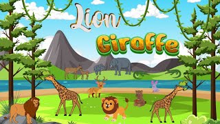 Lion and Giraffe Adventure |  Fun Animal Story for Kids | Story For Kids | Short | Story Kids Studio