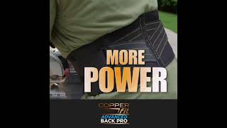 Copper Fit Advanced Back Pro4 built in stabilizing supports designed to help reduce lower back stres