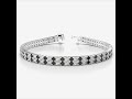 Atyaza Inc White Gold Platinum Diamond and Black Diamond Bracelet ATZBR-0741