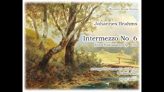 Brahms - Intermezzo No. 6 from Fantasies, Op. 116