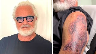 Flavio Briatore a 72 anni si fa un tatuaggio per il figlio Nathan Falco