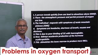 27.Zoology | Respiration | Problems in oxygen transport