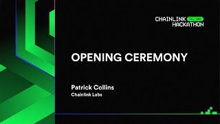 🥳 Opening Ceremony: Chainlink Fall 2022 Hackathon