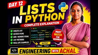 Python Lists Tutorial for Beginners 🚀 | Day 12 Python Course