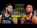 New York Knicks vs Brooklyn Nets Full Game Highlights - November 17, 2024 | 2024-25 NBA Season