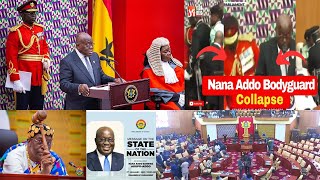 Break: Nana Addo’s Bodyguard C0llapses Live On TV As Nana Addo Delivers Last State Of The Nation