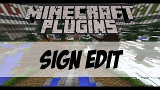 Minecraft Plugin Spotlight | SignEdit by TimRoden