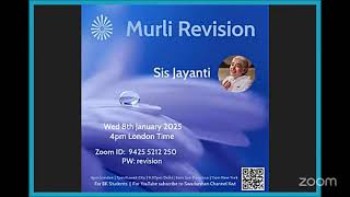 Sunday Murli Revision by Sis JAYANTI