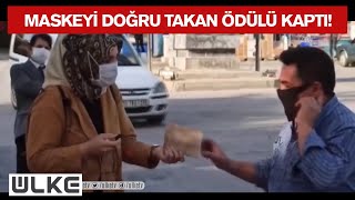 Afyonkarahiser'da Yapılan Sosyal Deneyde Maskesini Düzgün Takanlara Para Ödülü Verildi