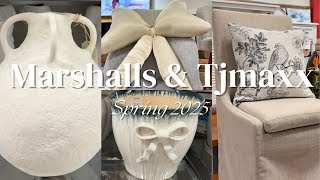 NEW MARSHALLS \u0026 TJMAXX 2025 SPRING DECOR FINDS | TJ MAXX SHOP WITH ME | SPRING DECORATING IDEAS