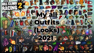 Hill Climb Racing 2 - All my Outfits(Looks) 2021