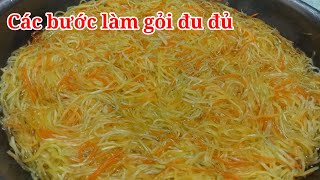Cách Làm Gỏi Đu Đủ Chua Ngọt Để Bán Bánh Mì | Bà Chè Vlog & Family