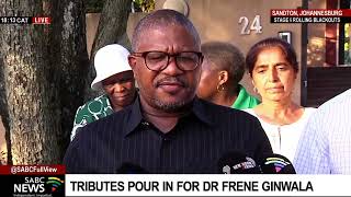 ANC briefs media following visit to Dr Frene Ginwala's family