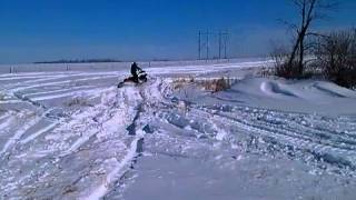 My cuz on his sled