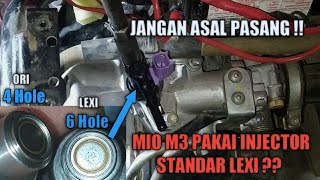 FULL TUTORIAL CARA PASANG INJECTOR VIXION/LEXI 6 LUBANG KE MIO M3/Z/MIO125