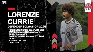 Lorenze Currie 2023 Soccer Highlights