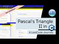 Pascal's Triangle II in C++ - A LeetCode Journey