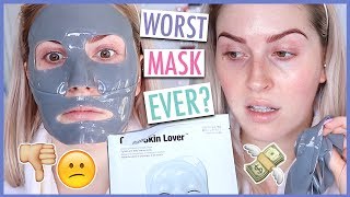 DOES IT WORK? 💕😱 *WEIRD* Clear Skin RUBBER FACE MASK! 🤔