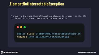 rg openqa selenium ElementNotInteractableException with examples