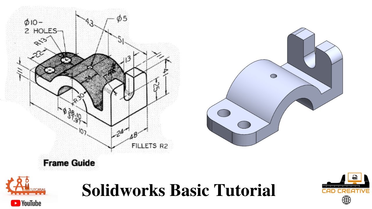 Solidworks Basic Tutorial For Beginners ! Solidworks Training Exercises ...