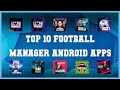 Top 10 FOOTBALL MANAGER Android App | Review