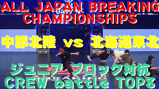 【中部北陸 vs 北海道東北】【ALL JAPAN BREAKING CHAMPIONSHIP】【第６回全日本ブレイキン選手権】【ジュニア ブロック対抗 CREW battle TOP8】