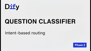 Dify Workflow – Phase 2 | Question Classifier: Intent Routing