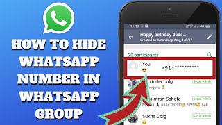 How to Hide Whatsapp Number in Whatsapp Group 2023