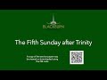 The Fifth Sunday after Trinity