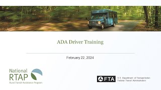 National RTAP Webinar: ADA Driver Training