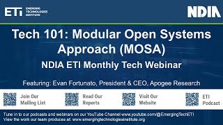 Tech 101: Modular Open Systems Approach