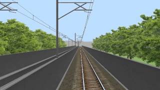 Railsim2 test layout with jr 223 2000 ver 2