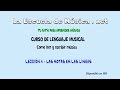 Leer partituras - Curso de lenguaje musical -Las notas en las líneas - Lección 4