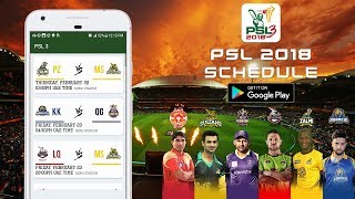 Official HBL PSL 3 Complete Schedule 2018 | Matches | Date, Time | Stats | Points Table Highlights