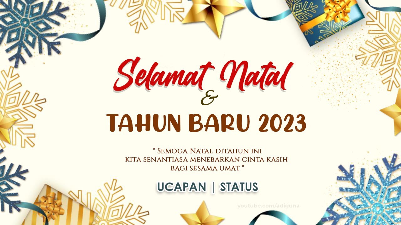 Ucapan Selamat Natal Dan Tahun Baru 2023 - YouTube