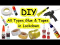 Homemade all types of adhesive in lockdown||How to make glue||homemade Double Sided tape|Sajal's Art