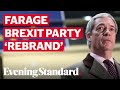 Nigel Farage wants to rebrand Brexit Party as anti-lockdown group Reform UK